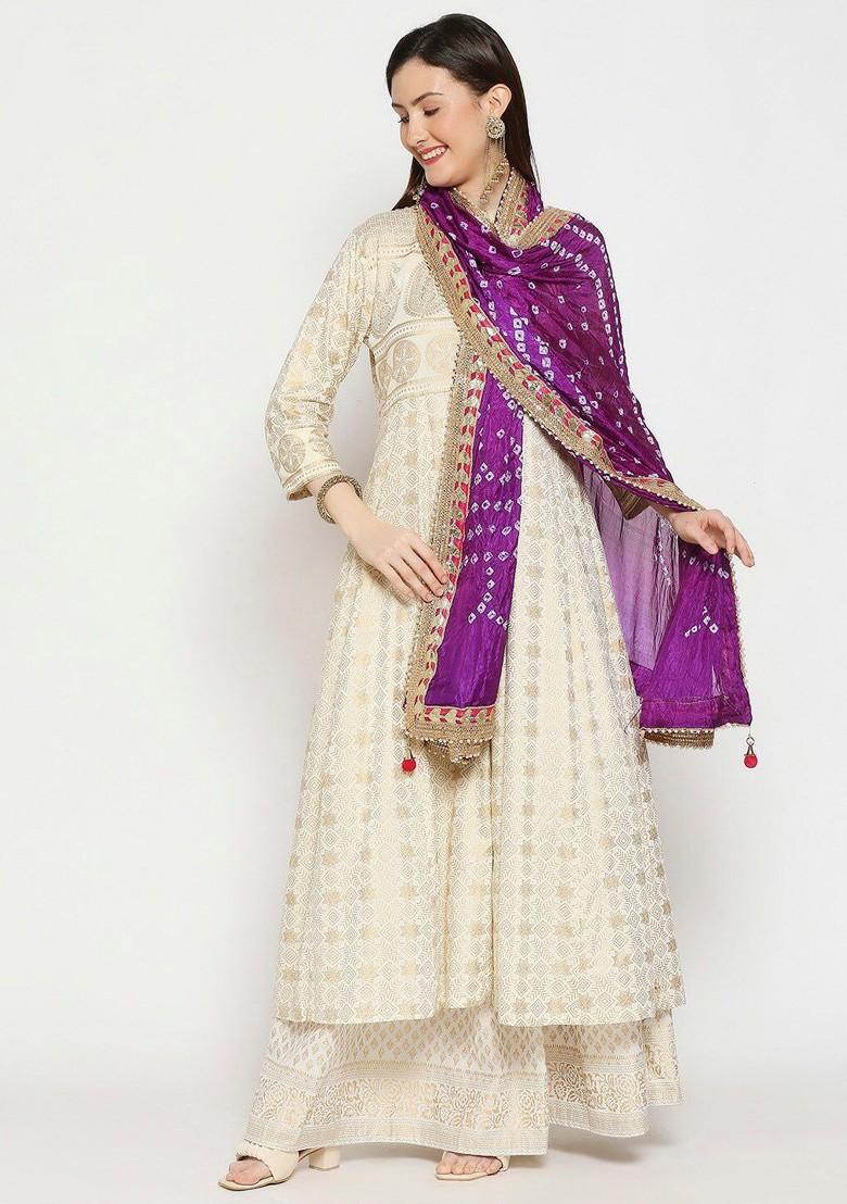 Bandhani Printed Dupatta With Gotta Patti