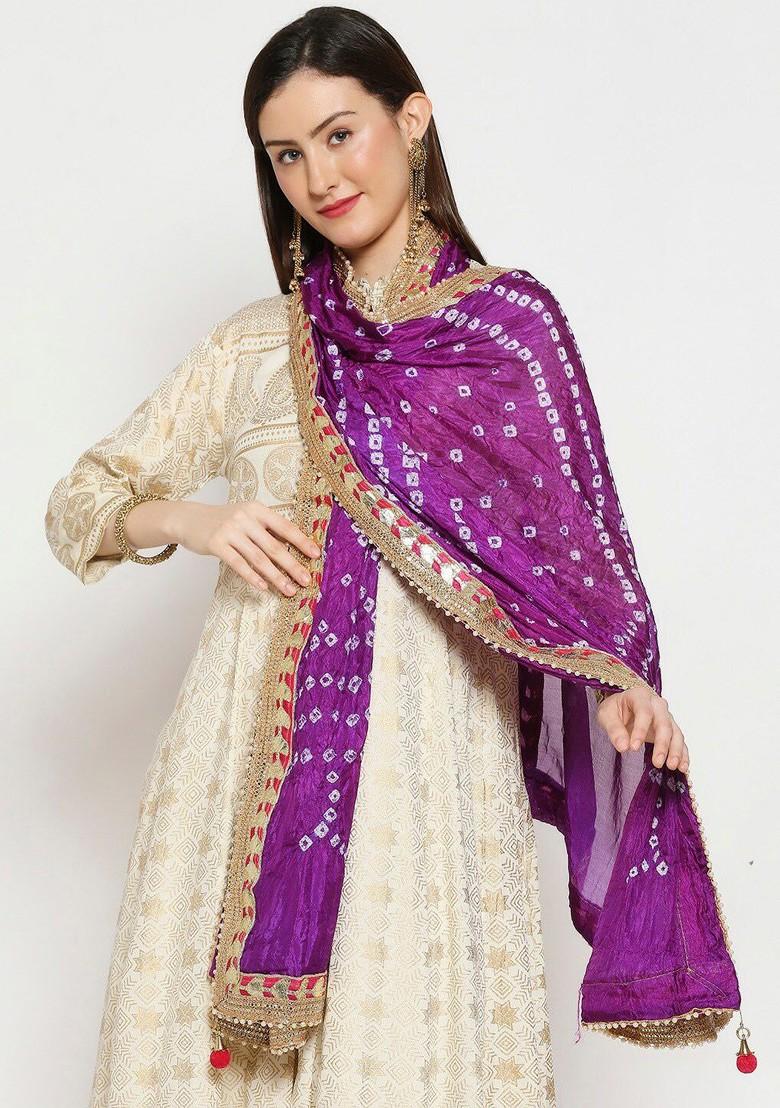 Bandhani Printed Dupatta With Gotta Patti