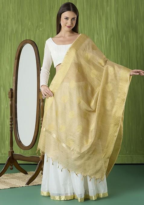 Ethnic Motifs Woven Design Dupatta