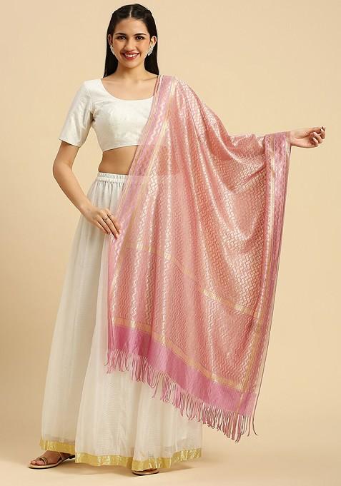Ethnic Motifs Woven Design Dupatta