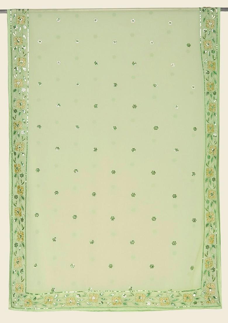 Embroidered Dupatta With Sequins