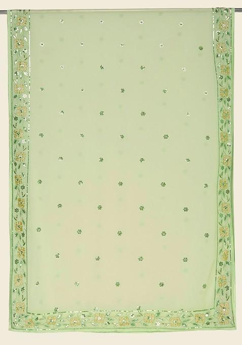 Embroidered Dupatta With Sequins