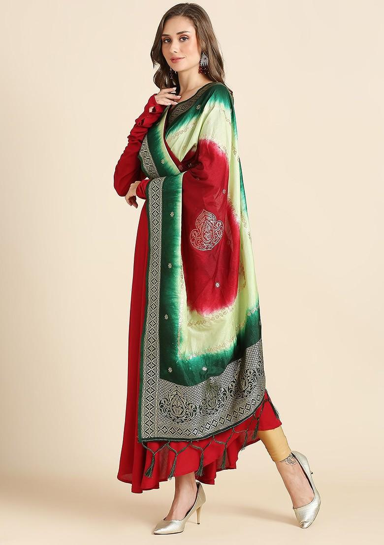 Ethnic Motifs Woven Design Banarasi Silk Dupatta