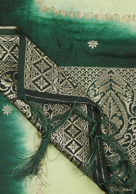 Ethnic Motifs Woven Design Banarasi Silk Dupatta