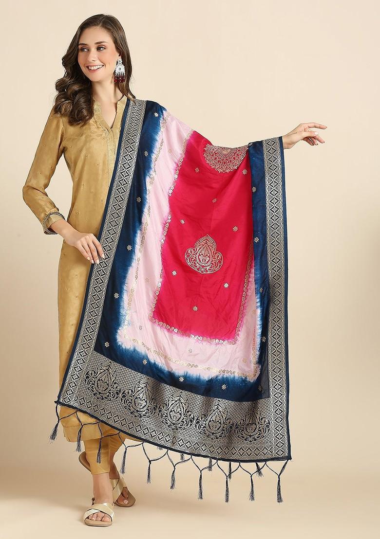 Ethnic Motifs Woven Design Dupatta