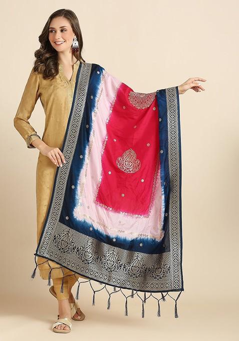 Ethnic Motifs Woven Design Dupatta