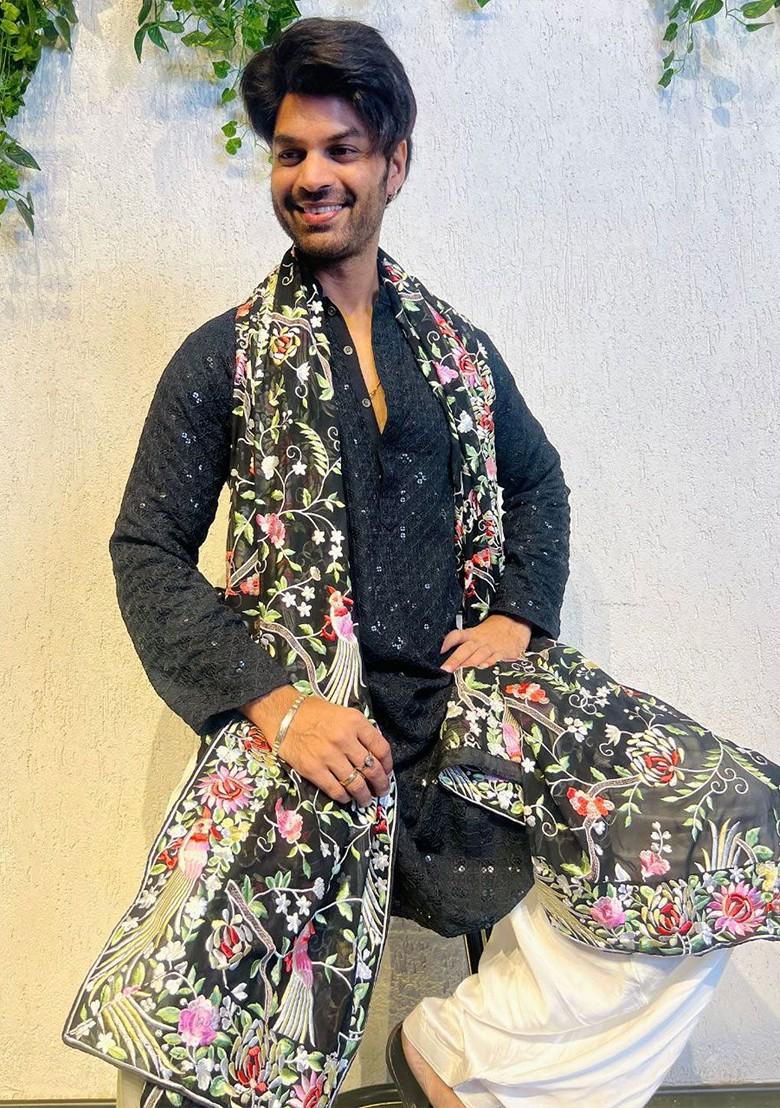 Floral Embroidered Dupatta