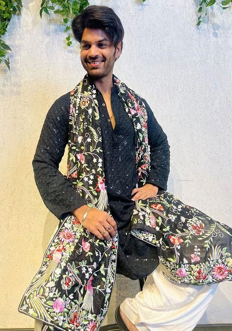 Floral Embroidered Dupatta