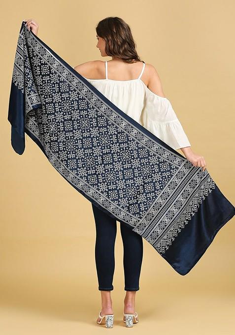 Ethnic Motifs Printed Block Print Dupatta