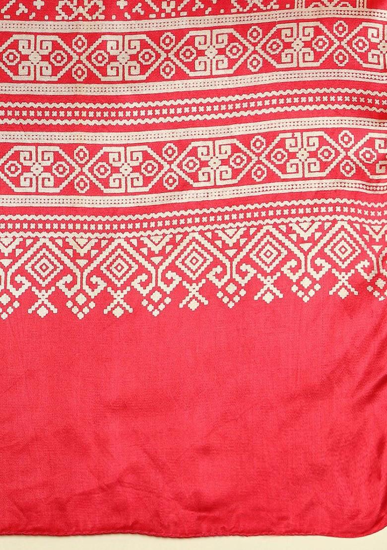 Floral Block Print Dupatta