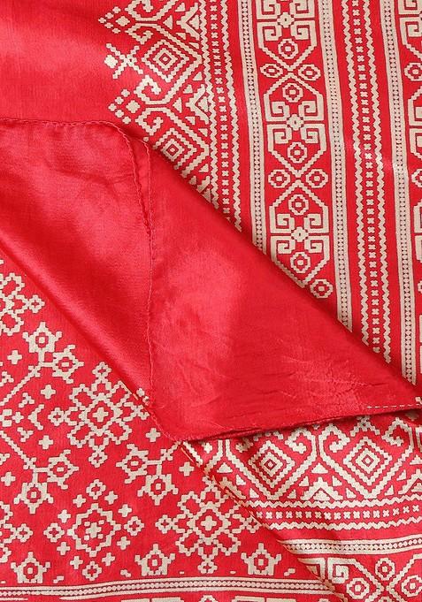 Floral Block Print Dupatta