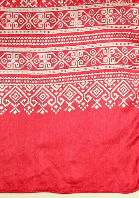 Floral Block Print Dupatta