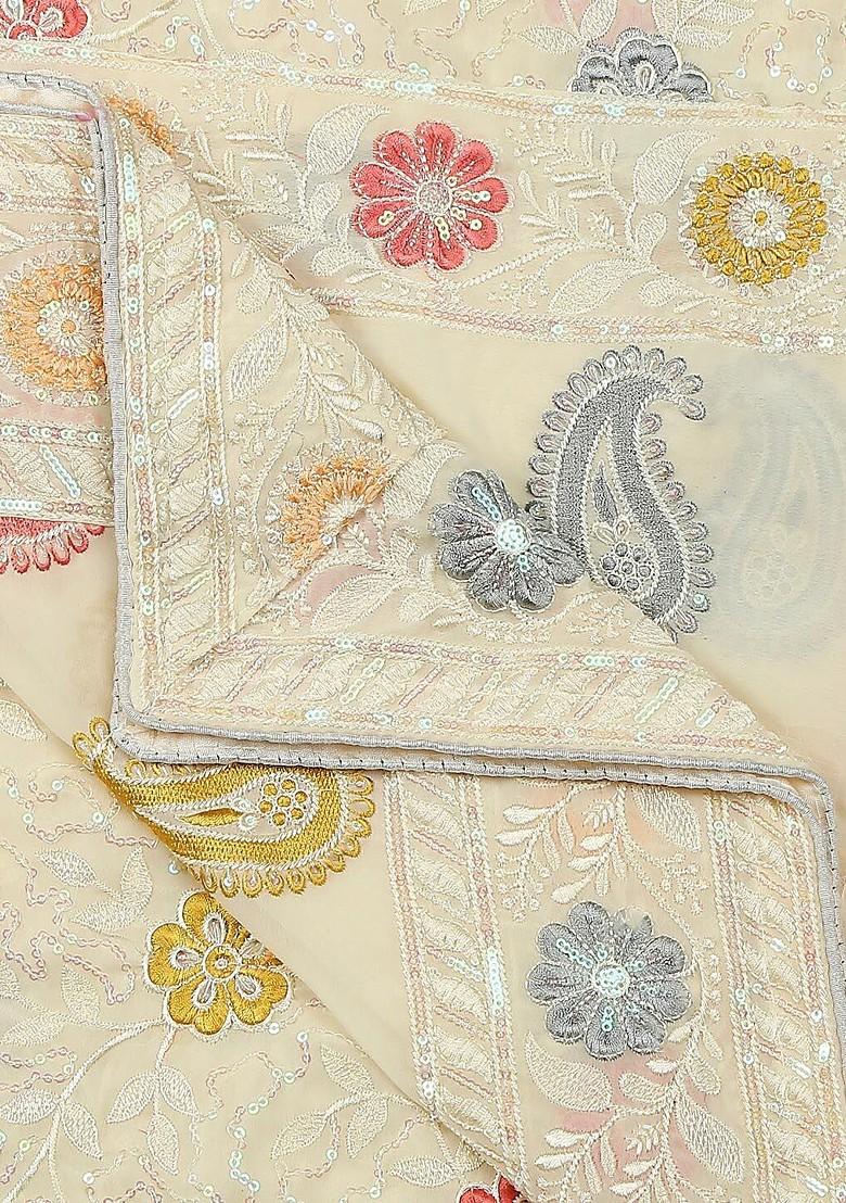 Ethnic Motifs Embroidered Sequinned Dupatta