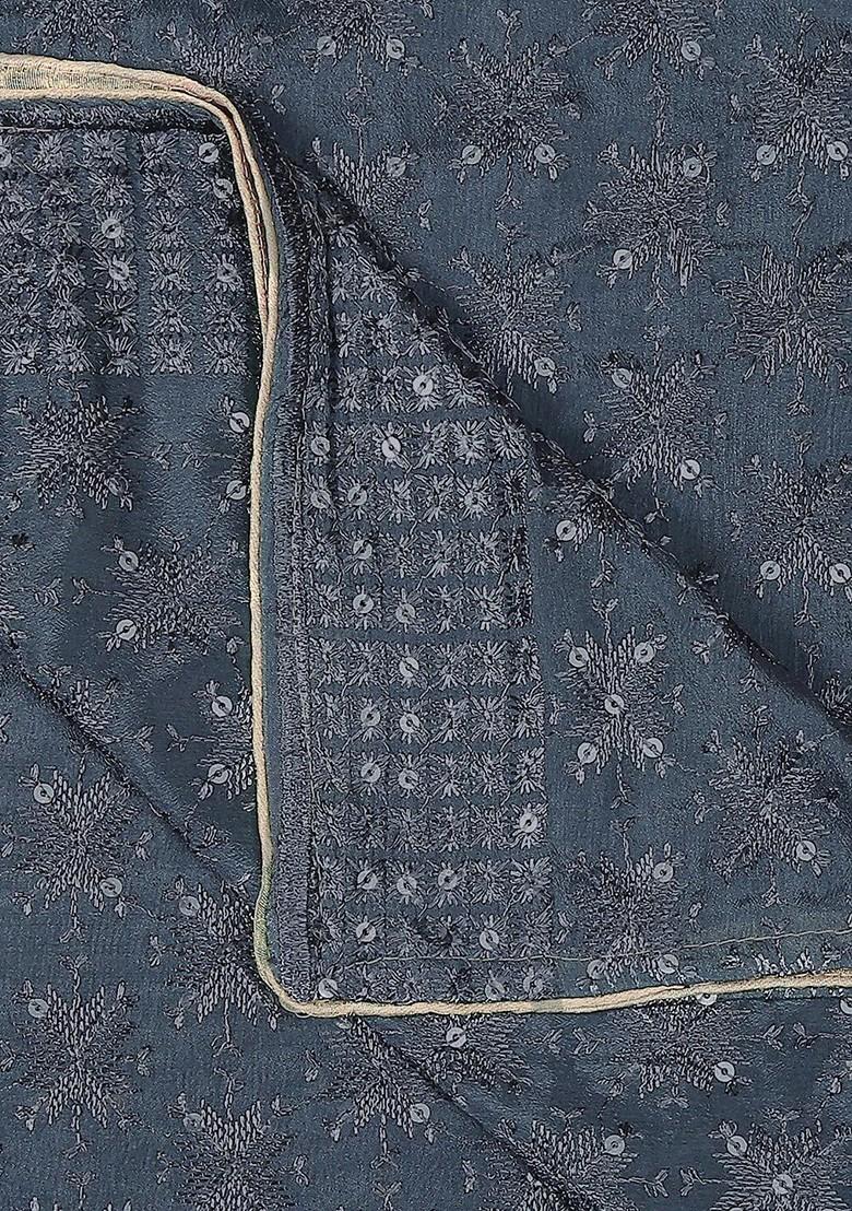 Ethnic Motifs Embroidered Chiffon Dupatta With Sequinned