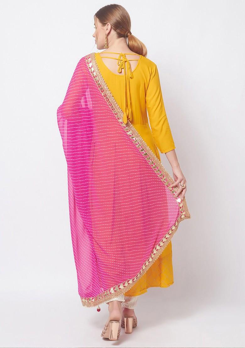Bandhani Printed Dupatta With Gotta Patti