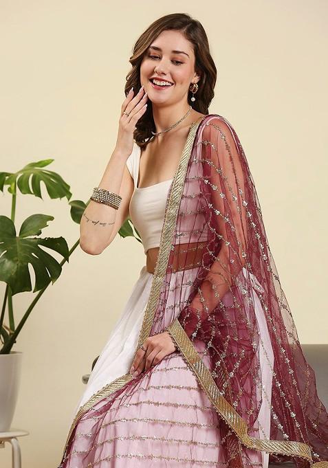 Ethnic Motifs Embroidered Dupatta