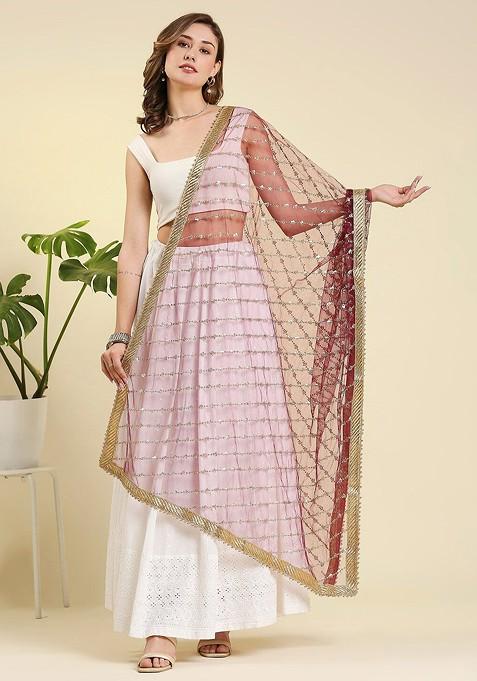 Ethnic Motifs Embroidered Dupatta