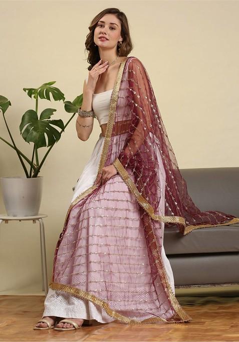 Ethnic Motifs Embroidered Dupatta