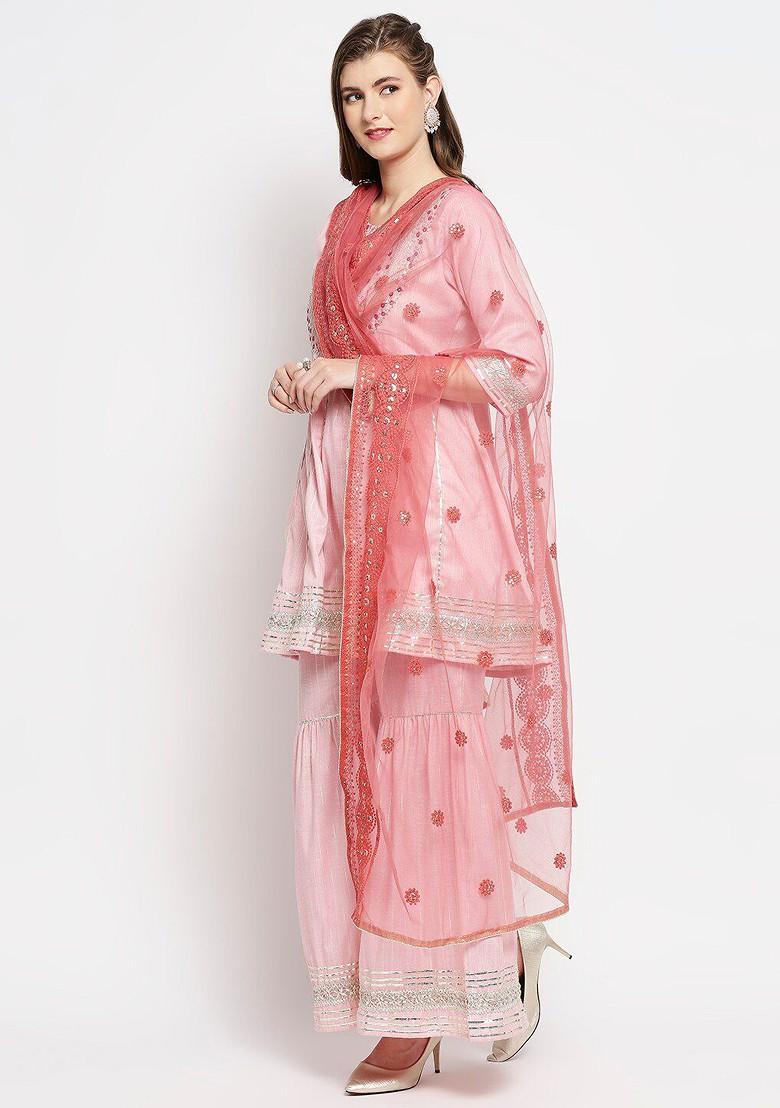 Embroidered Dupatta With Sequinned