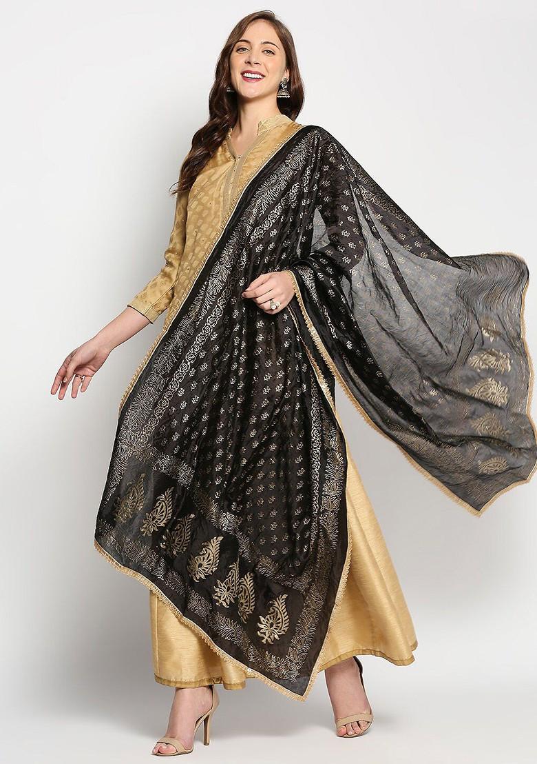 Ethnic Motifs Printed Khari Print Silk Dupatta