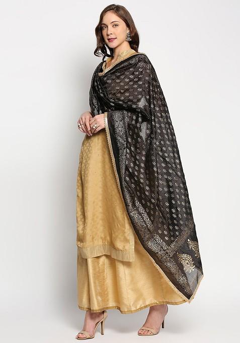 Ethnic Motifs Printed Khari Print Silk Dupatta