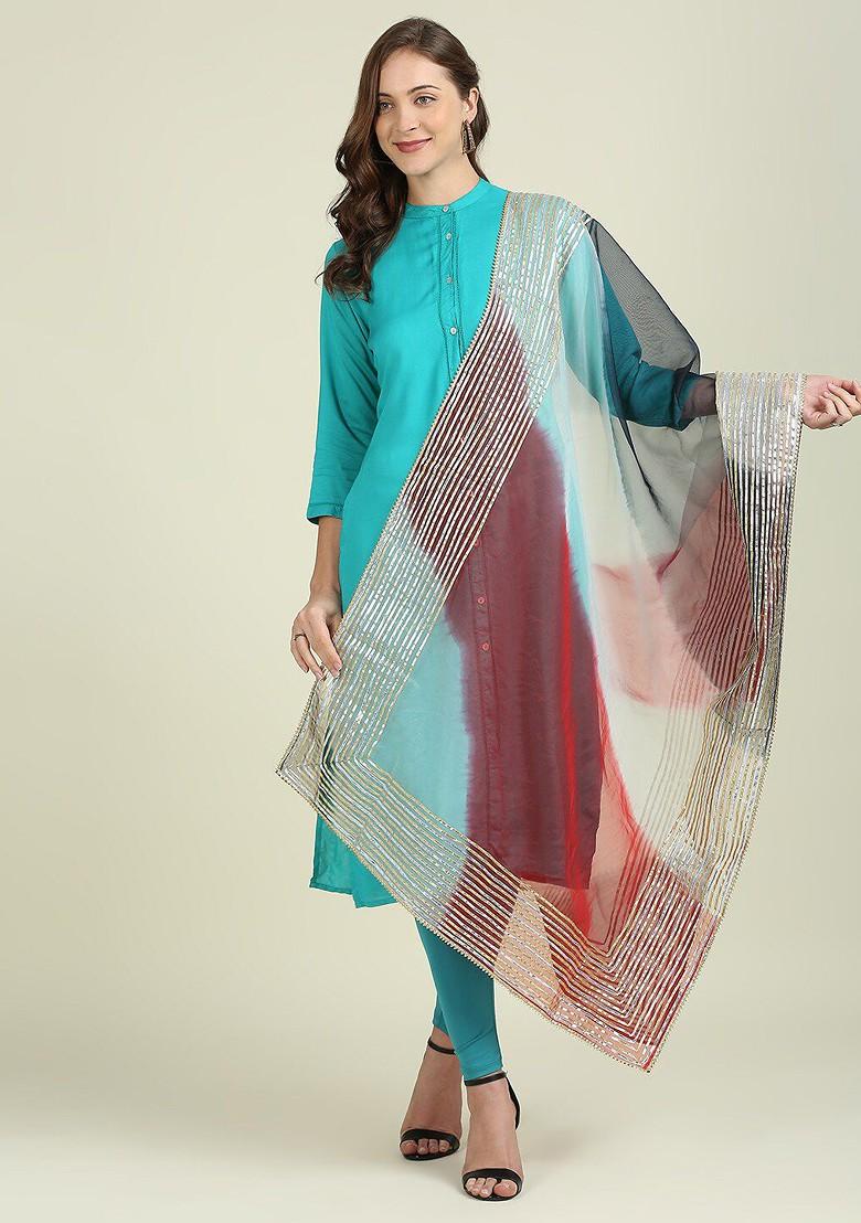 Organza Dupatta With Gotta Patti