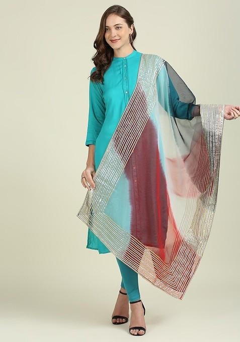 Organza Dupatta With Gotta Patti
