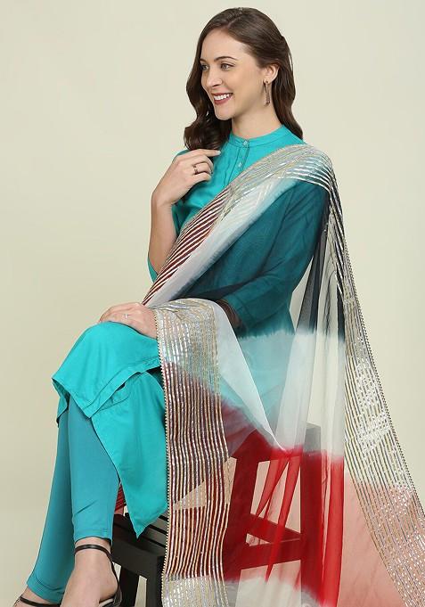 Organza Dupatta With Gotta Patti