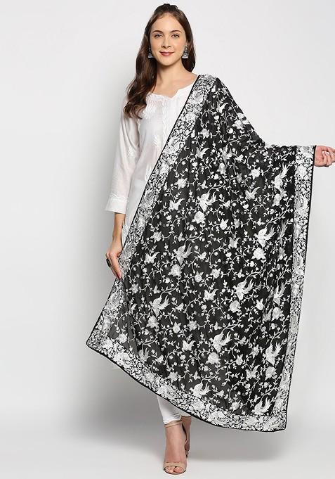 Ethnic Motifs Embroidered Dupatta