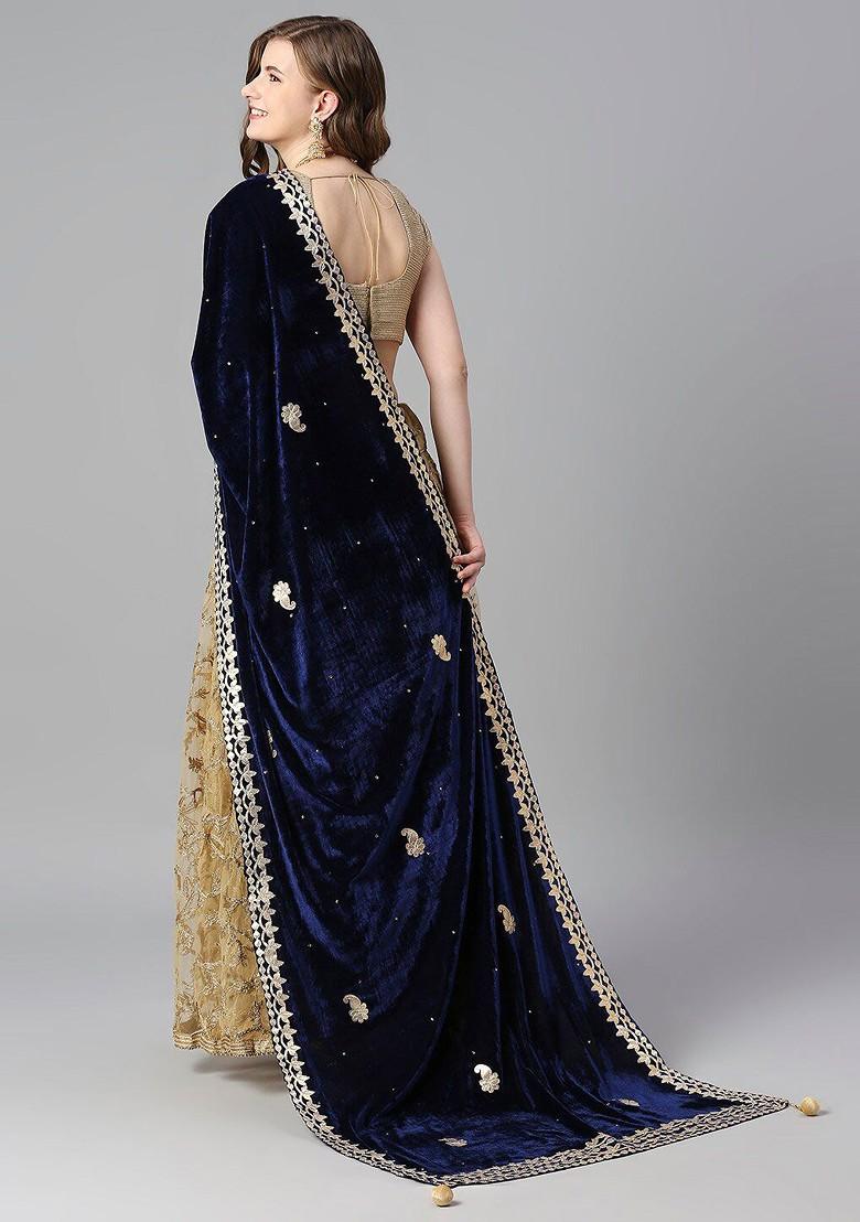 Embroidered Velvet Dupatta