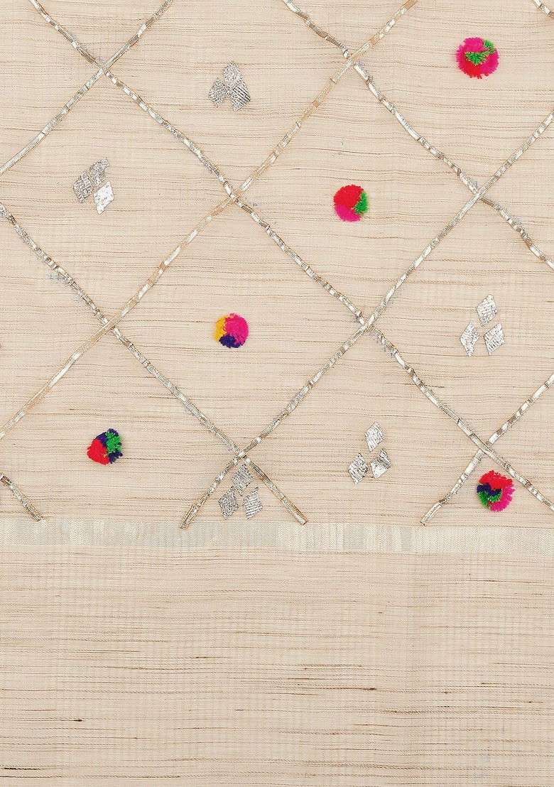 Embroidered Dupatta With Gotta Patti - Indya