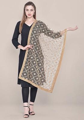 Embroidered Net Dupatta