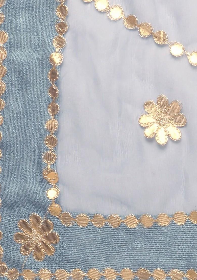 Embroidered Organza Dupatta With Gotta Patti