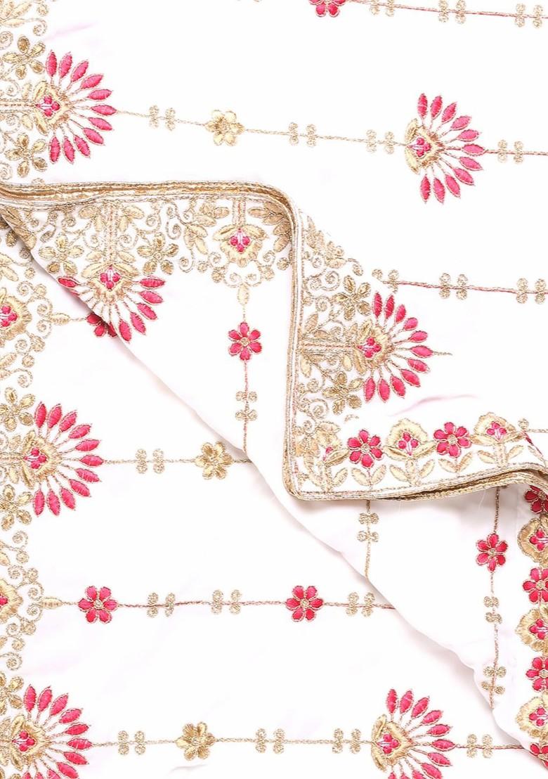 Embroidered Velvet Dupatta With Zardozi