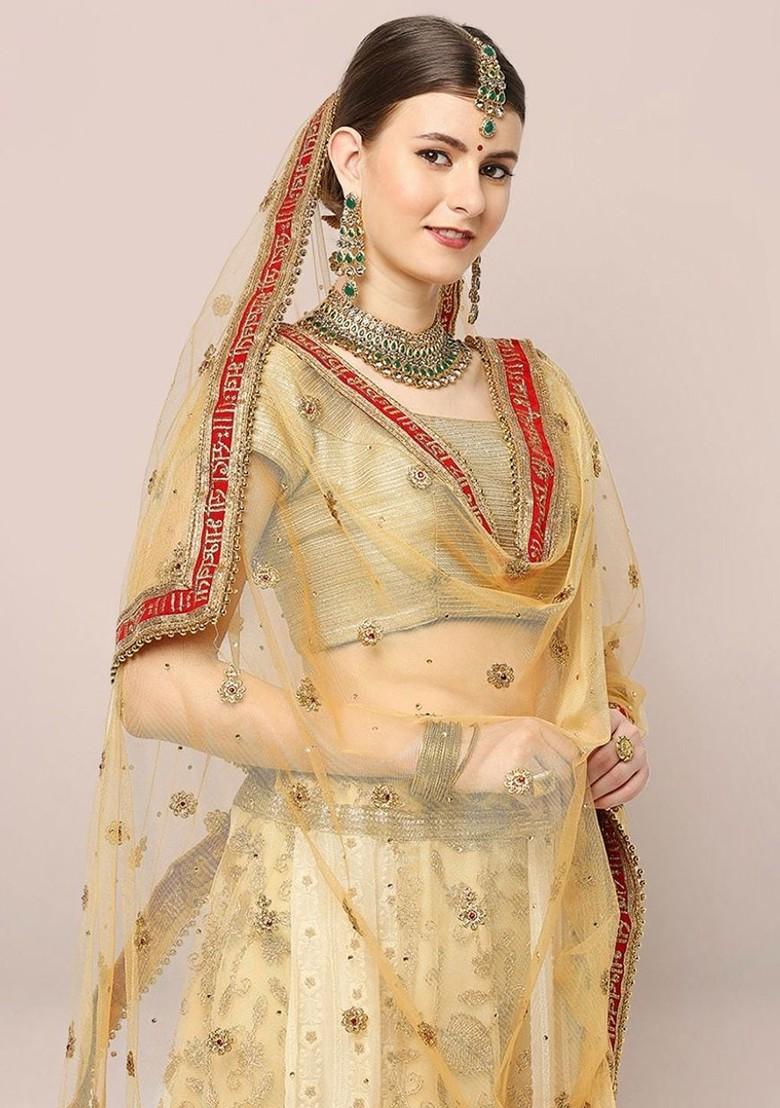 Embroidered Dupatta With Zardozi