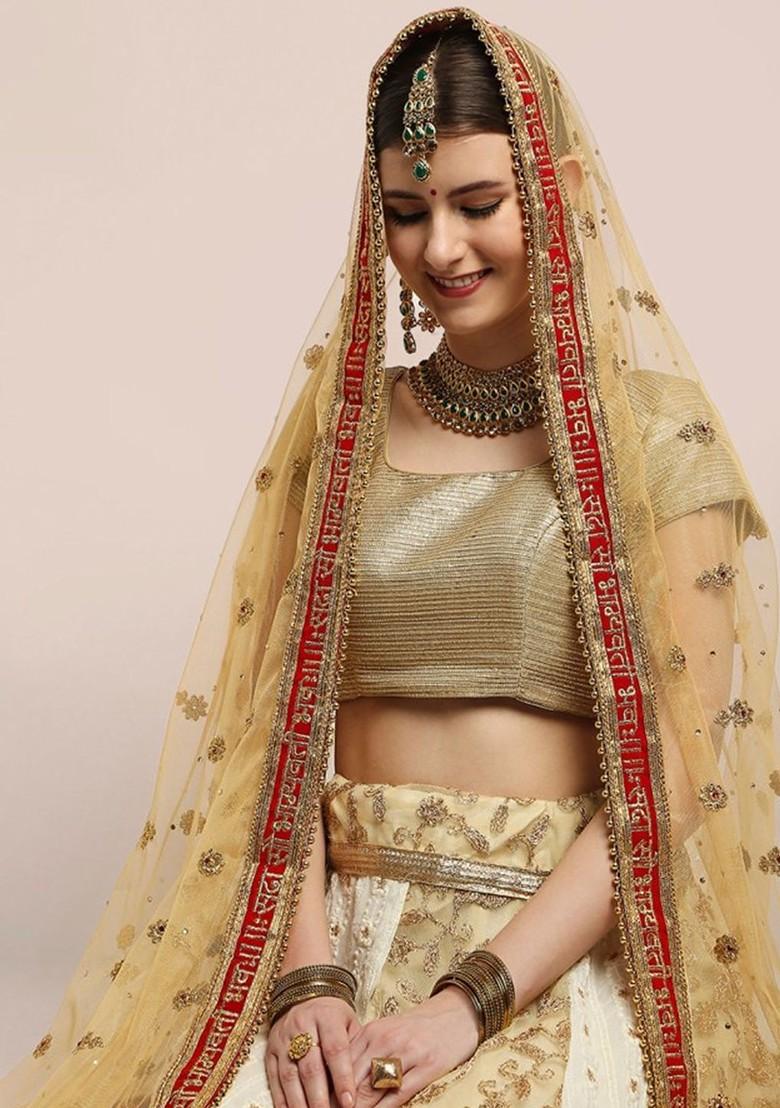 Embroidered Dupatta With Zardozi