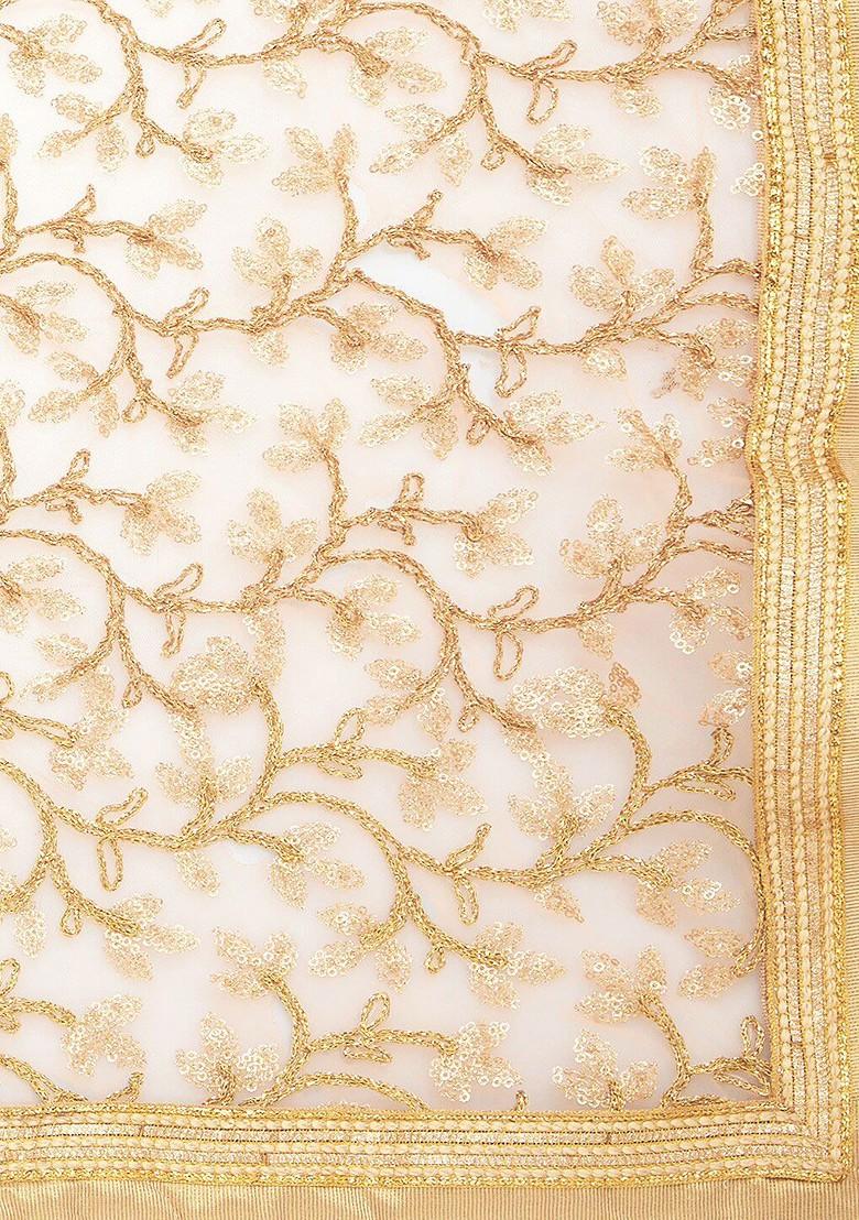 Embroidered Dupatta With Zardozi