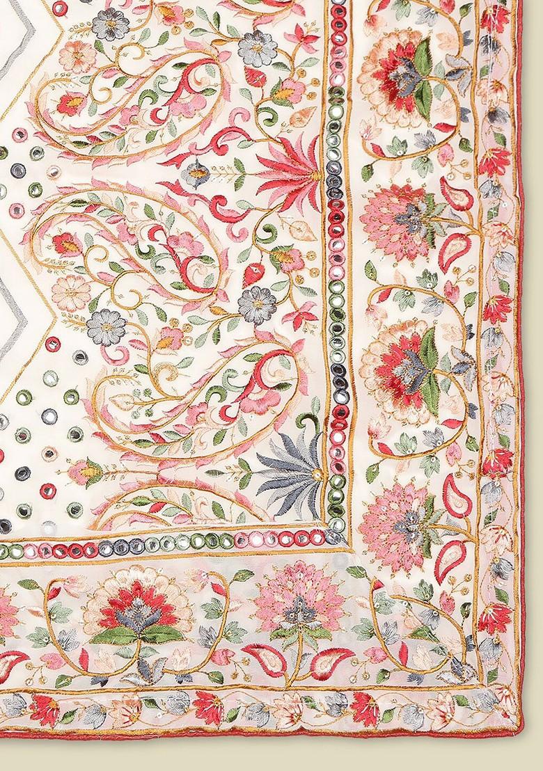 Women Ethnic Motifs Embroidered Dupatta With Mirror Work