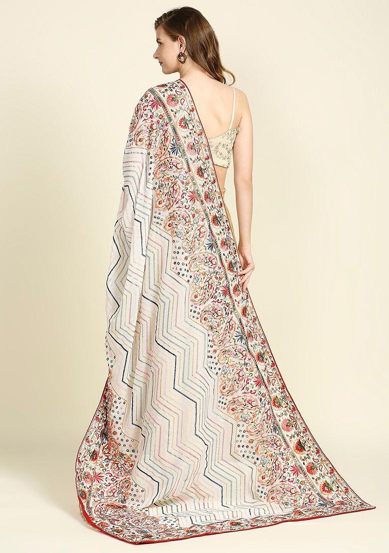 Women Ethnic Motifs Embroidered Dupatta With Mirror Work