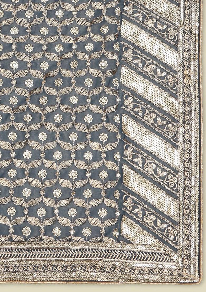 Women Ethnic Motifs Embroidered Dupatta With Zardozi