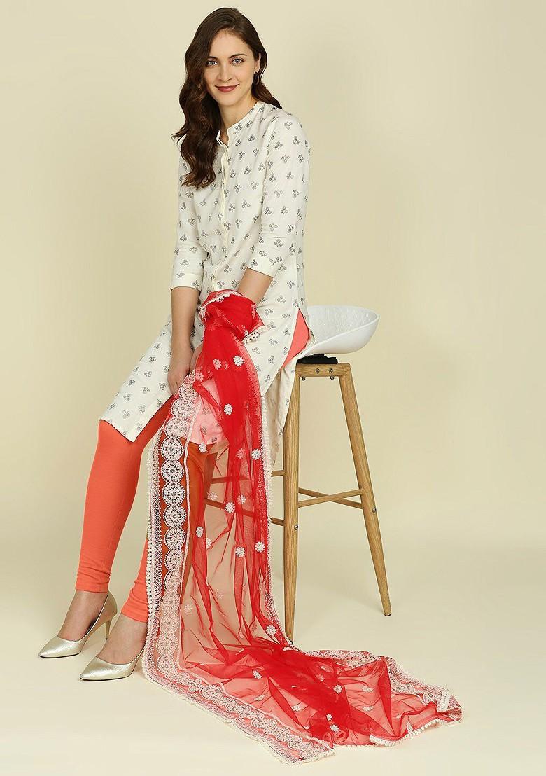 Sequin Embroidered Net Dupatta