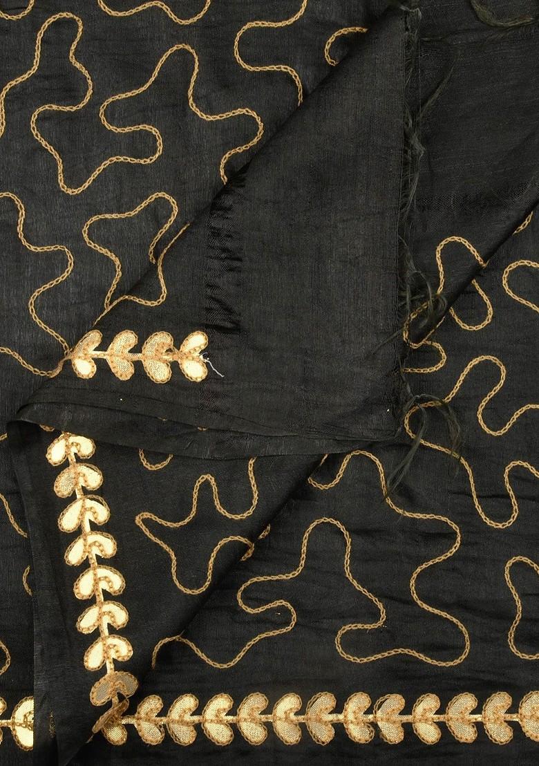 Black Gotta Patti Embroidered Dupatta