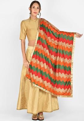 Multicoloured Embroidered Dupatta