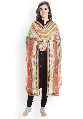 Multicoloured Printed Dupatta