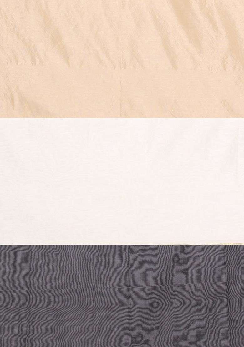 Pack Of 3 Self Checked Art Silk Dupattas - Indya