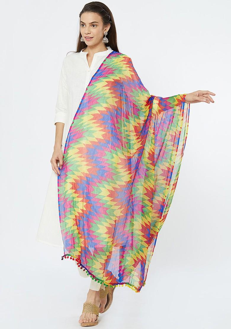 Women Multicoloured Printed Dupatta