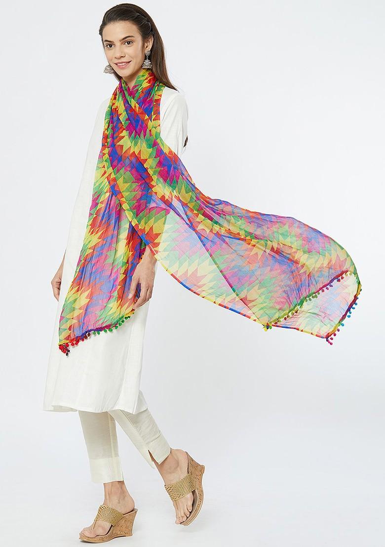 Women Multicoloured Printed Dupatta
