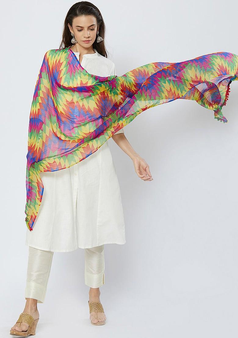 Women Multicoloured Printed Dupatta