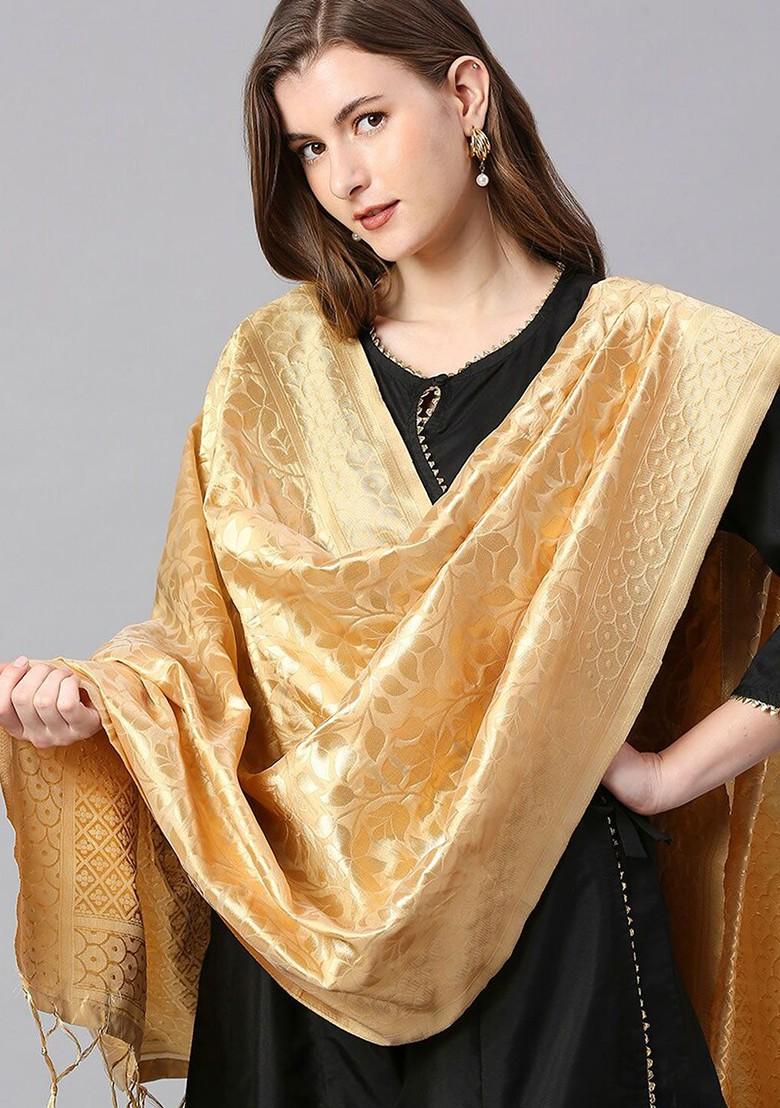 Woven Design Dupatta With Zari