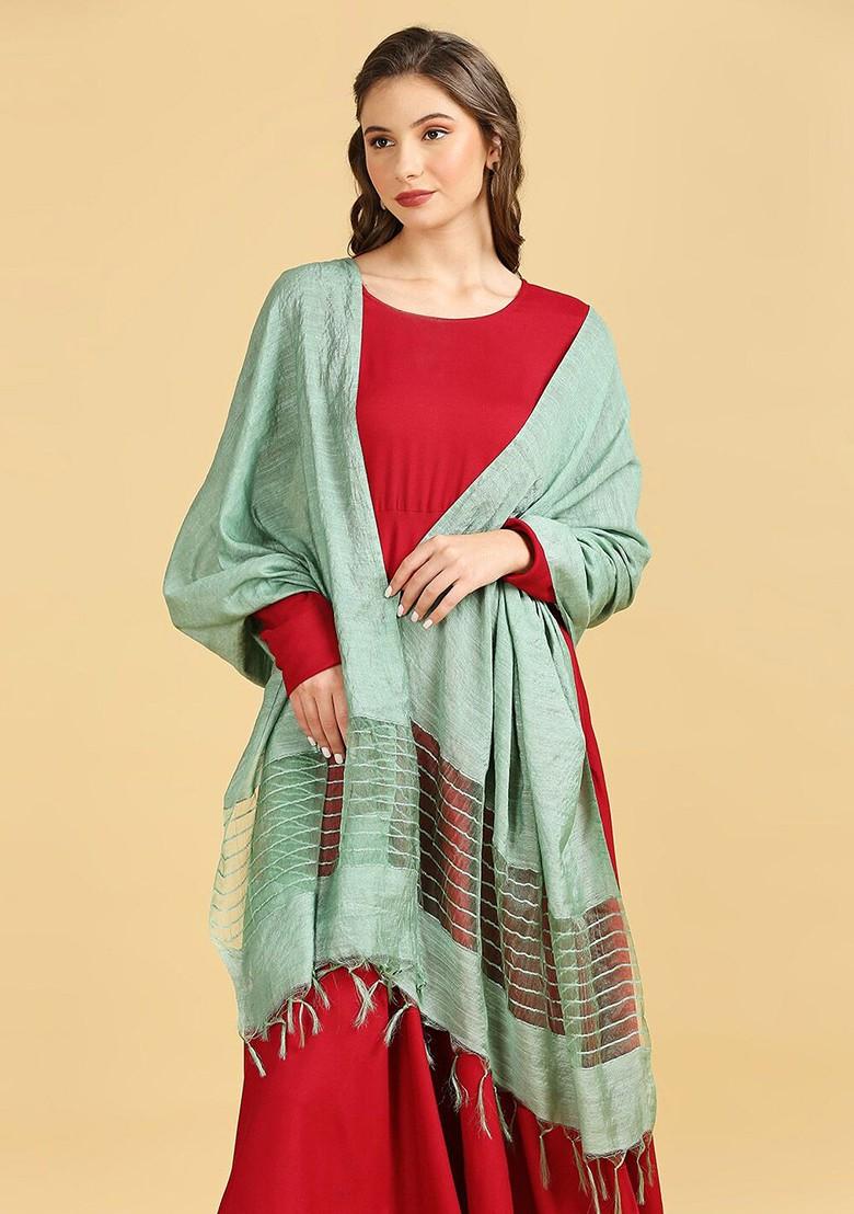 Cotton Silk Sequinned Dupatta